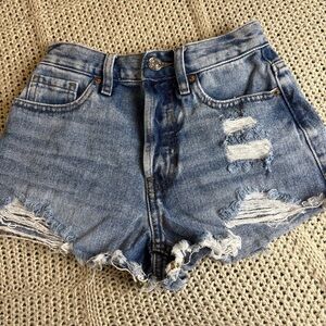 PacSun Light Blue Distressed Denim Jean Shorts